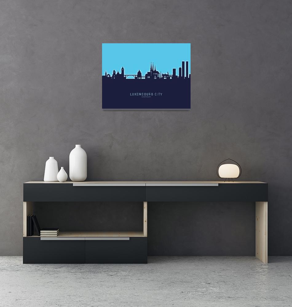 "Luxembourg City Skyline"  (2020) by ModernArtPrints