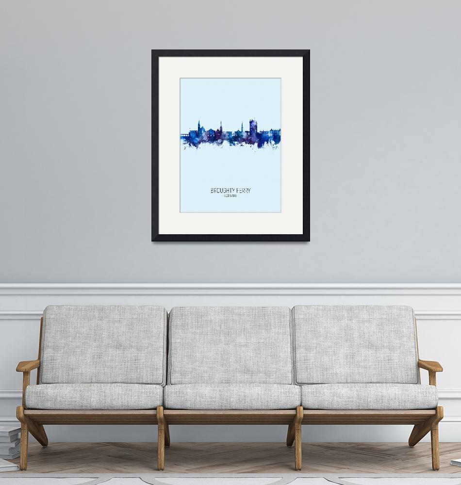 "Broughty Ferry Scotland Skyline"  (2021) by ModernArtPrints