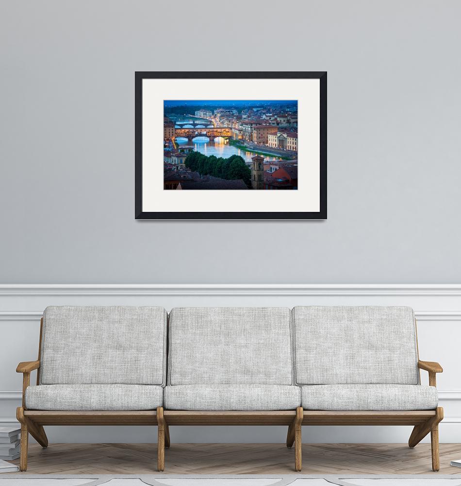 "Arno and Ponte Vecchio"  (2013) by Inge-Johnsson