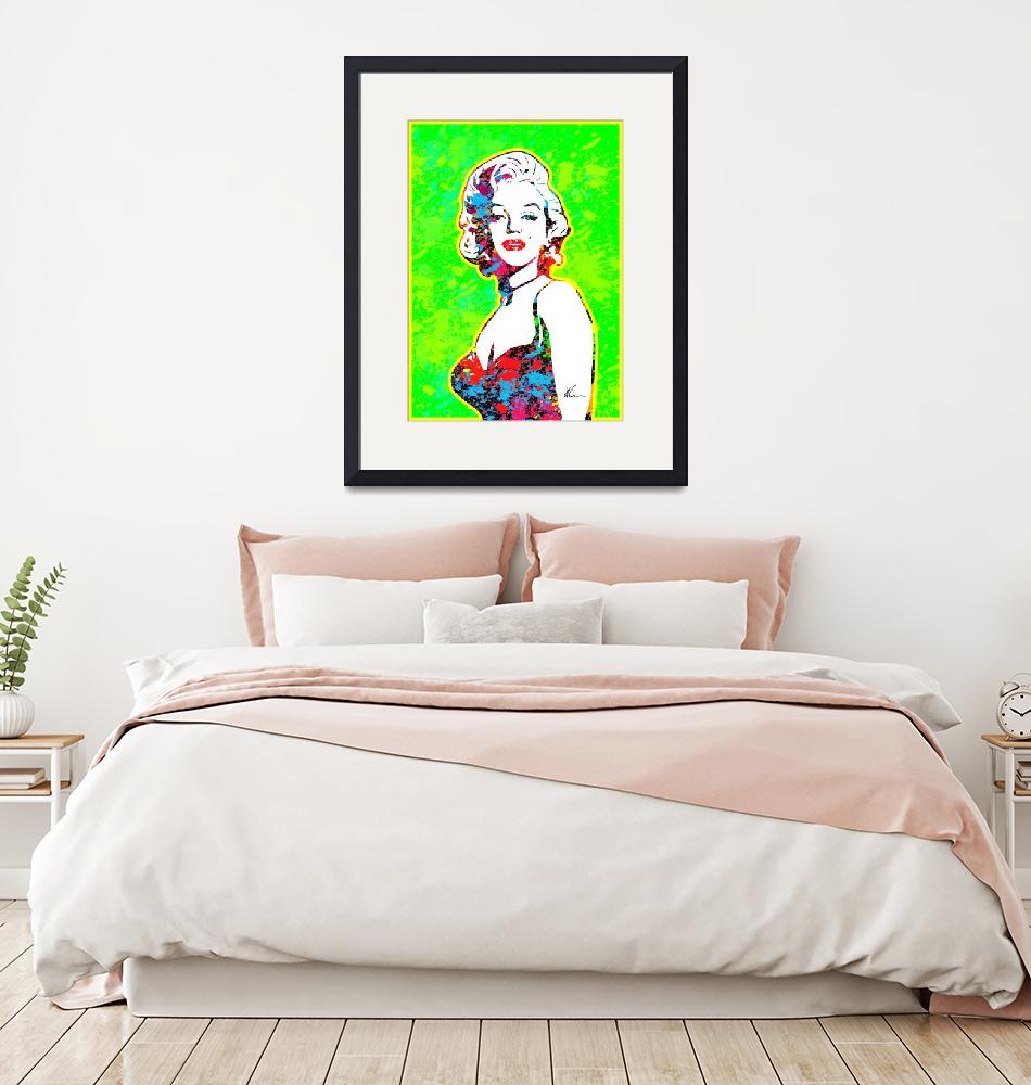 "Marilyn Monroe | Splatter Series | Pop Art | Green"  (2018) by wcsmack