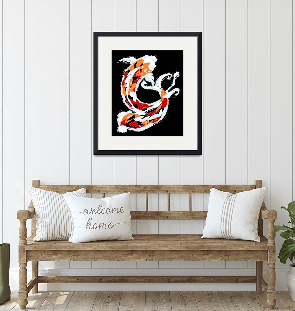"2 Colorful Koi"  (2008) by kristensteinfineart