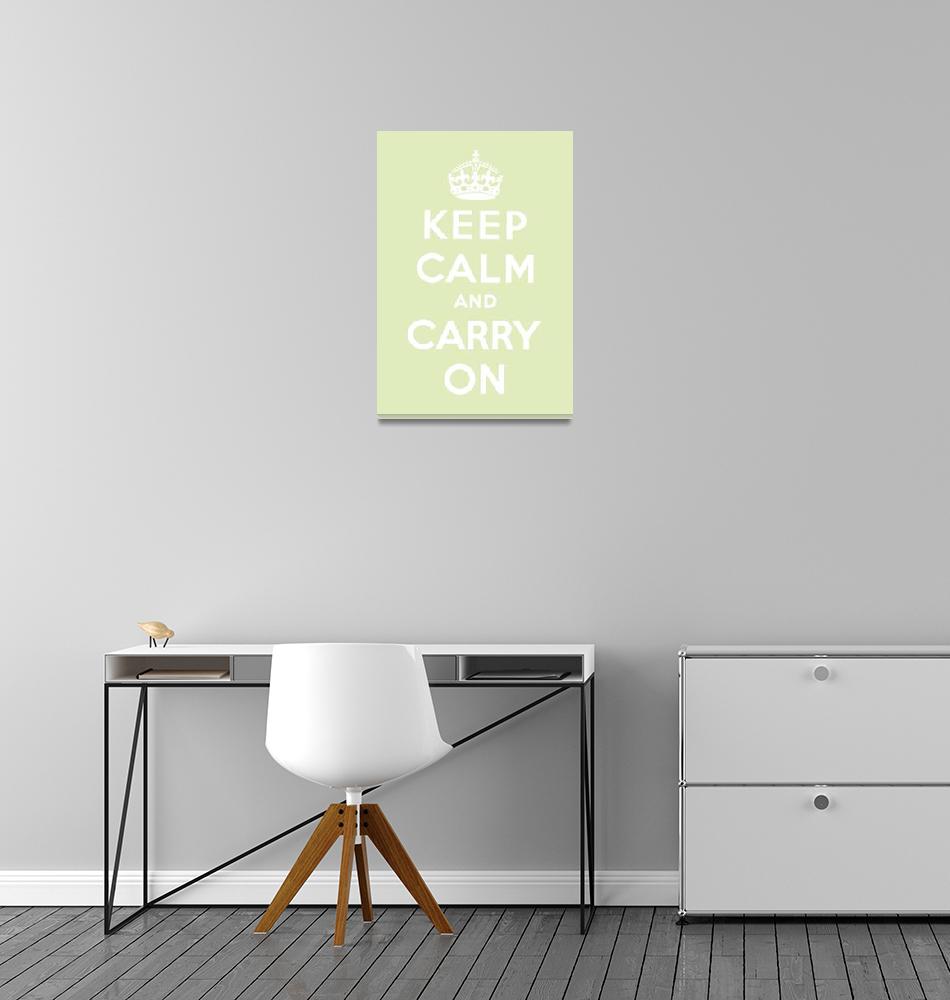 "Green Keep Calm And Carry On 7"  by oldies